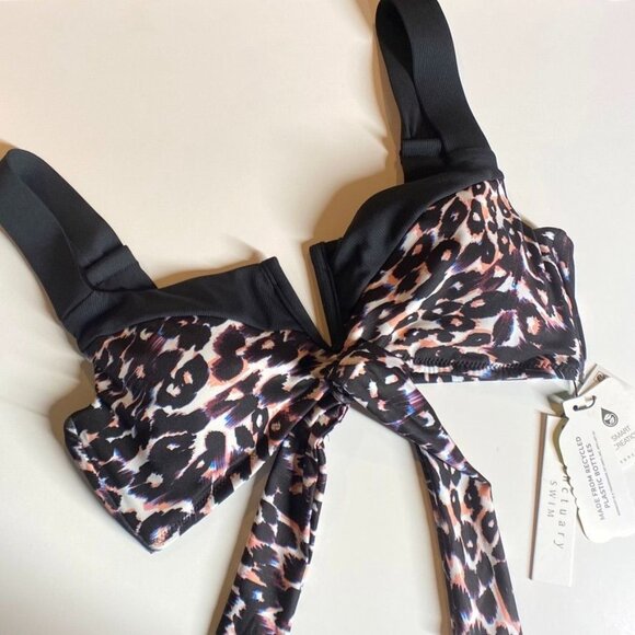 NWT SANCTUARY Animal Print Women's Bikini Top, size XL - Picture 2 of 8